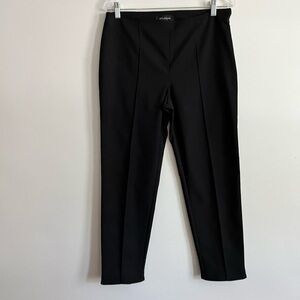 S.John Black Split Hem Slim High Rise Ankle Trousers